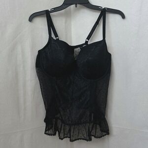 Smart & Sexy Black Lace Corset Bralette Style Top 42D Gothic‎ Grunge Going Out